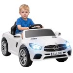 Coche eléctrico infantil Aiyaplay Mercedes-Benz SL500 12 V con mando blanco