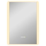 Espelho de banho LED Homcom 70x50 cm antivoo 3 cores