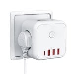 Multiprise Nobrand CN-805 3 Prises AC 3 USB 1 USB-C Compacte