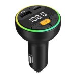 Transmetteur FM Bluetooth 5.3 Voiture Noir USB Type-C Charge Rapide 30W