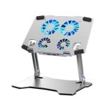 Support Tablette Nobrand Aluminium 4 Ventilateurs Réglable 180° Double USB