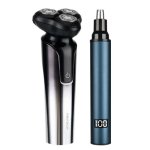 Rasoir Visage Nobrand Sans Fil 80min Sec et Humide 3 Lames LED