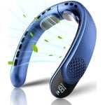 Mini Ventilateur de Cou Sans Pales Nobrand 4000 mAh 3 Vitesses Bleu USB
