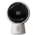 Ventilateur de Table Nobrand 5 Vitesses Oscillant Silencieux Batterie 6000mAh Blanc