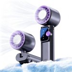 Mini Ventilateur de Poche Pliable Nobrand 199 Vitesses Écran Digital USB Violet