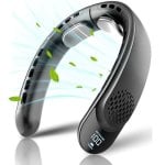 Mini Ventilateur de Cou Sans Pales Nobrand 4000mAh 3 Vitesses Oscillation USB Noir