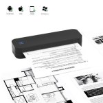 Imprimante thermique portable Bluetooth Nobrand A4 sans encre USB noire