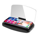 Nobrand Support HUD pour Smartphone avec Charge Sans Fil 15 W Montage Tableau de Bord Noir