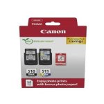 Pack Canon PG-510/CL-511 Cartuchos Tinta Negro y Color con Papel Fotográfico