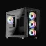 Boîtier PC LC-Power Pro-Storm Dark Gaming Midi-Tower ATX Verre Trempé