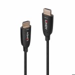 Câble HDMI Lindy 60m Fibre Optique Hybride 48 Gbit/s Noir