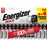 Pilas Energizer Max AA Alcalinas Pack 12 unidades Larga Duración