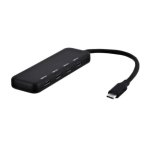 Hub TnB 4 portas USB-C 5 Gbps TCHUB4USBC compacto preto