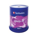 DVD+R Verbatim Matt Silver 4,7 GB 16x 100 unidades