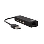 Concentrador USB TnB HUB3RJ45 3 Puertos USB 2.0 Ethernet 10/100