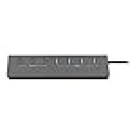 Hub TnB 7 portas USB 3.0 5 Gbps modelo HUBUSB7ALUC alumínio cinza