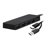 Hub TnB 4 ports 5 Gbps HUB4USB3V3 USB A USB C compact noir