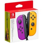 Comando Joy-Con Nintendo Switch Neon Violeta e Neon Laranja com bateria substituível