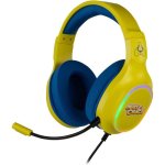 Auriculares Krom KRACK com cabo USB gaming som 7.1 RGB amarelo azul