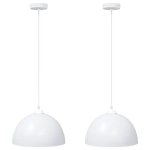 Lampe de plafond vidaXL Rose Blanc réglable Ø30x120 cm lot de 2