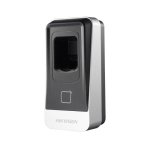 Lector de acceso Hikvision DS-K1201AMF con huella y tarjeta MF