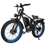 Vélo électrique Baolujie DP-2603 2x1500 W 52 V 32 Ah 55 km/h 26" Bleu