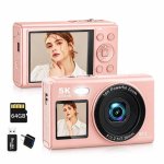 Câmara Compacta Digisand 80MP Zoom 18x WIFI Ecrã Duplo Rosa