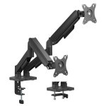 TnB MHMECADUAL Mechanische Dubbele Arm Monitorstandaard Bureau Zwart