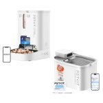 Pack Comedouro Automático PETKIT YumShare Dual Hopper 2 com Câmara e Bebedouro EVERSWEET MAX 2