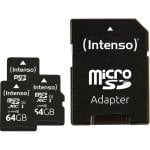 Cartão microSD Intenso 64GB UHS-I Classe 10 Pack triplo