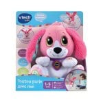 Pelucia interactiva VTech Doggie Talk to Me rosa para criancas