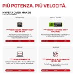 Portatile HP HyperX OMEN MAX 16 16" AMD Ryzen AI 9 475 32GB 1TB SSD RTX 5070 Ti Windows 11