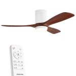 Ventoinha de Teto com Luz SWEISS Flow26 40W 106cm 6 Velocidades Comando Função Inverno