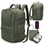 Mochila de cabina RAYKONG 40x30x20 cm 24 L impermeable portátil 16" verde