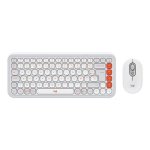 Teclado Logitech Pop Icon Combo Bluetooth Branco AZERTY com Rato