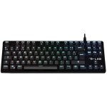 Teclado The G-lab KEYZ PLATI TKL mecanico perfil baixo RGB preto