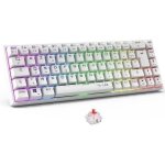 Clavier The G-lab Keyz Titan Magnétique Wireless RGB Azerty Blanc