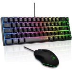 Conjunto gaming The G-Lab Hydrogen BKG Combo com fios AZERTY preto