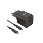 Chargeur secteur WE GaN 100 W Power Delivery 3.0 double USB-C noir