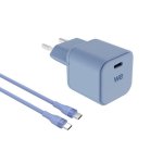 Chargeur secteur WE GaN 65W Power Delivery 3.0 USB-C avec câble 2m bleu