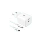 Chargeur GaN WE 100W Power Delivery 2 ports USB-C blanc