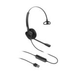 Auricolari Fanvil HT301-U con cavo USB-A per ufficio, microfono, nero