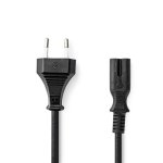 Câble d'alimentation Nedis CEGL11040BK05 C7 0,5 m 250 V noir