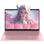 Ordinateur portable Auusda N95 15,6" Intel N95 32Go 1To SSD Intel UHD Windows 11 Pro Rose