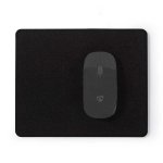 Tappetino per mouse Nedis MPADF100BK Nero Antiscivolo 220 x 180 mm
