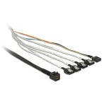 Cable DeLOCK SFF-8643 4 x SATA 7p Multicolor 0,5 m