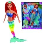 Poup ee SIMBA Steffi Love Sparkle Mermaid 29 cm Lumiere Arc-en-Ciel