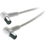 Cable coaxial Vivanco Blanco 3 m conectores en ángulo macho y hembra