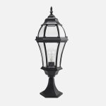 Lampada da muro FABRILAMP Becrux nera alluminio vetro IP44 E27