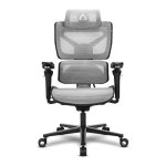 Silla de oficina Alpha Gamer Mist negra/gris con respaldo de malla